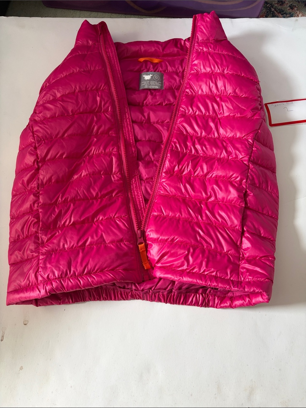 Primary Hot Pink Quilted Puffer Vest